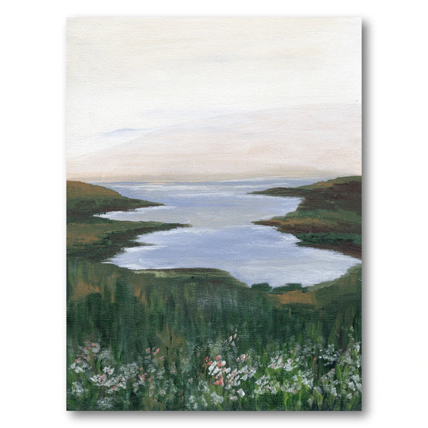 Wildflower Coast View Art Print