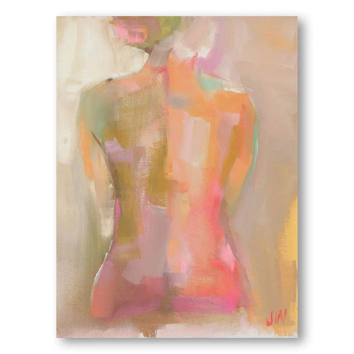 Woman In Abstract Colors Art Print