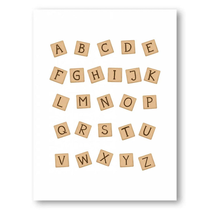 Wooden Blocks ABC Art Print