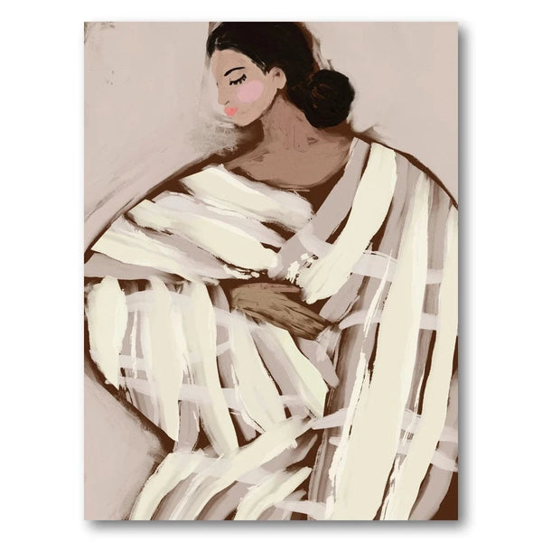 Elegant Wrapped Figure Art Print
