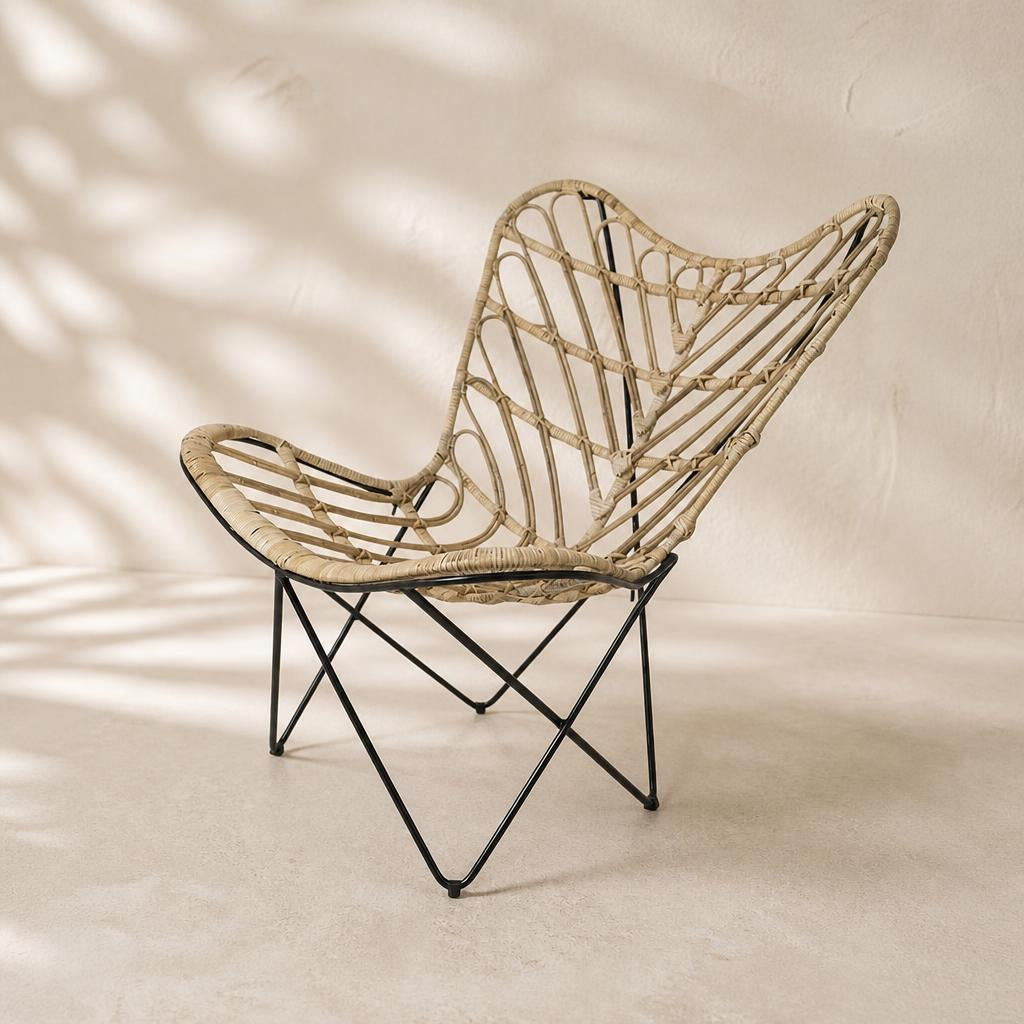 Rattan Butterfly Chair, studio view