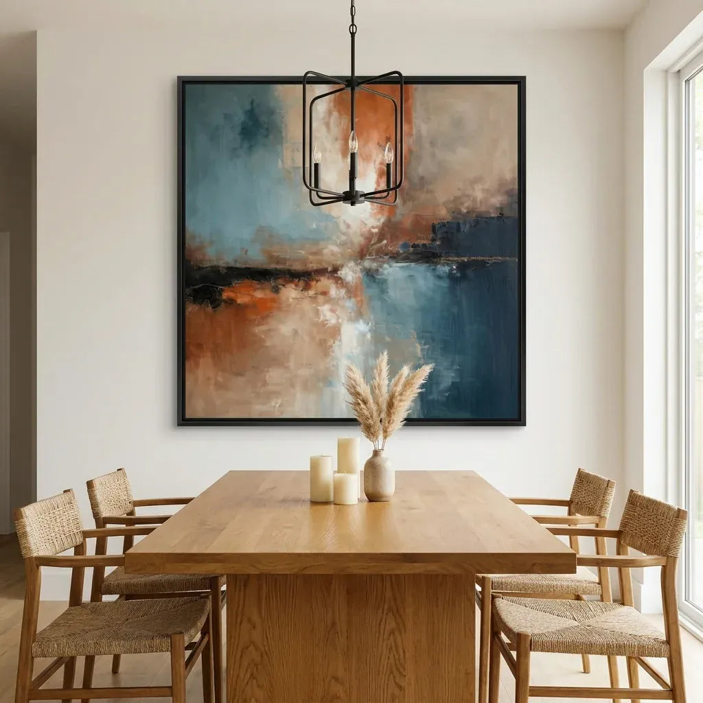 Room mockup featuring Abstract Earth Tones Art Print