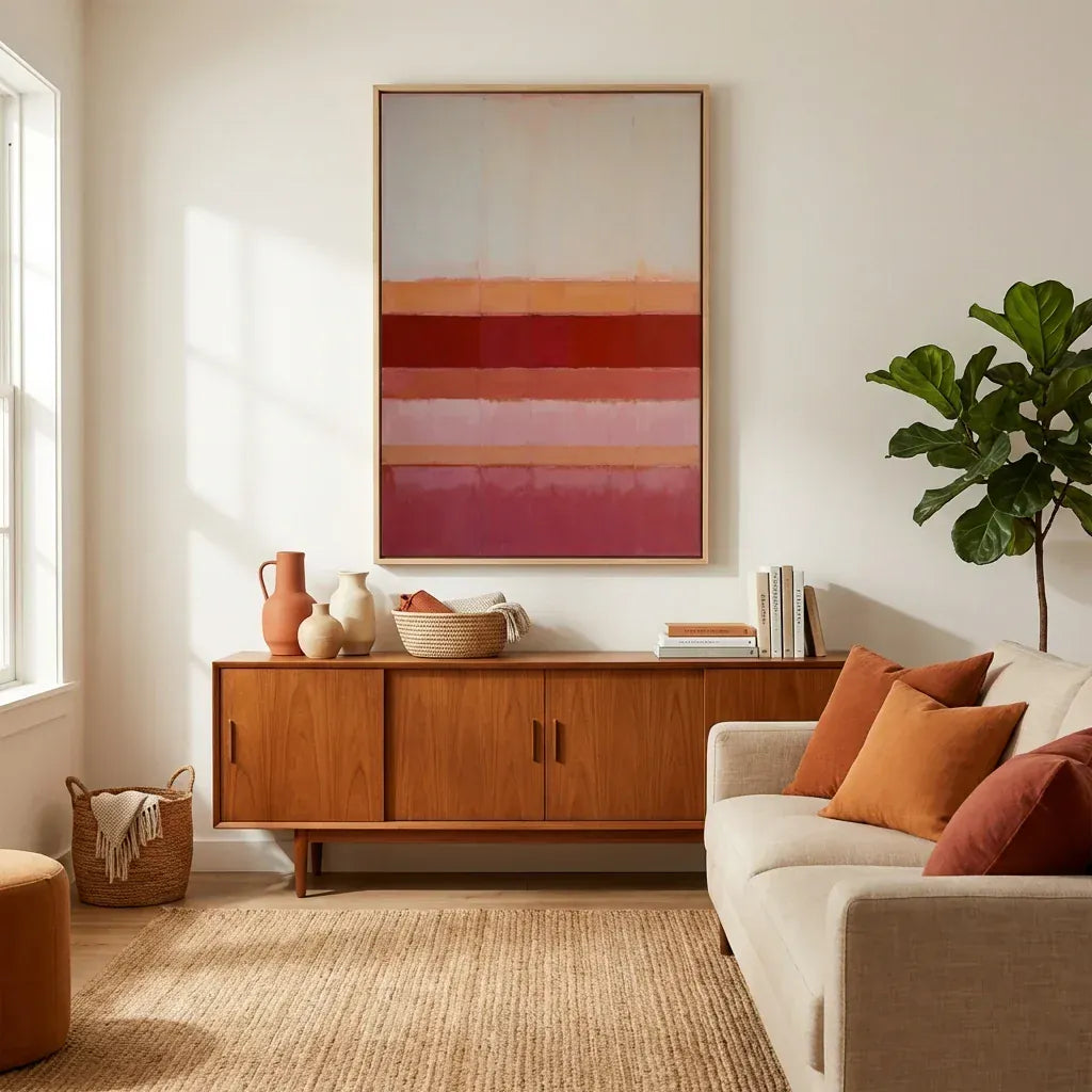 Room mockup featuring Abstract Harmony Art Print