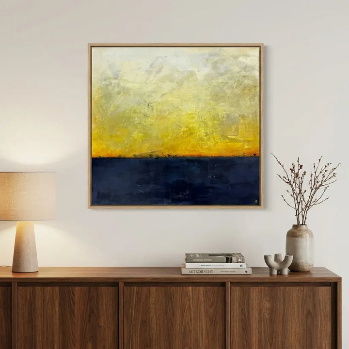 Room mockup featuring Abstract Sunset Boat
