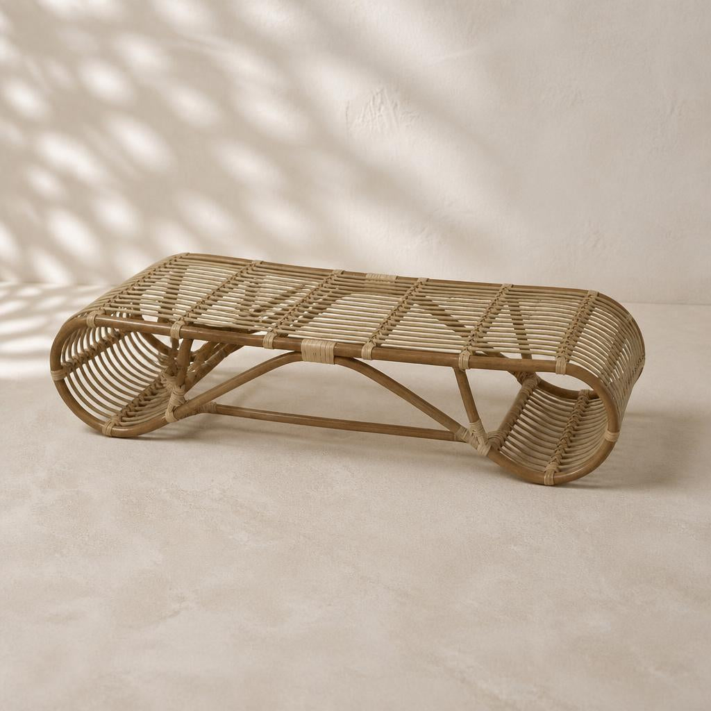 Rattan S-Bench, studio view