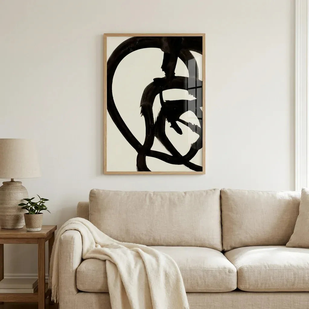 Room mockup featuring Atienne Abstract Contemporary Art Print 1