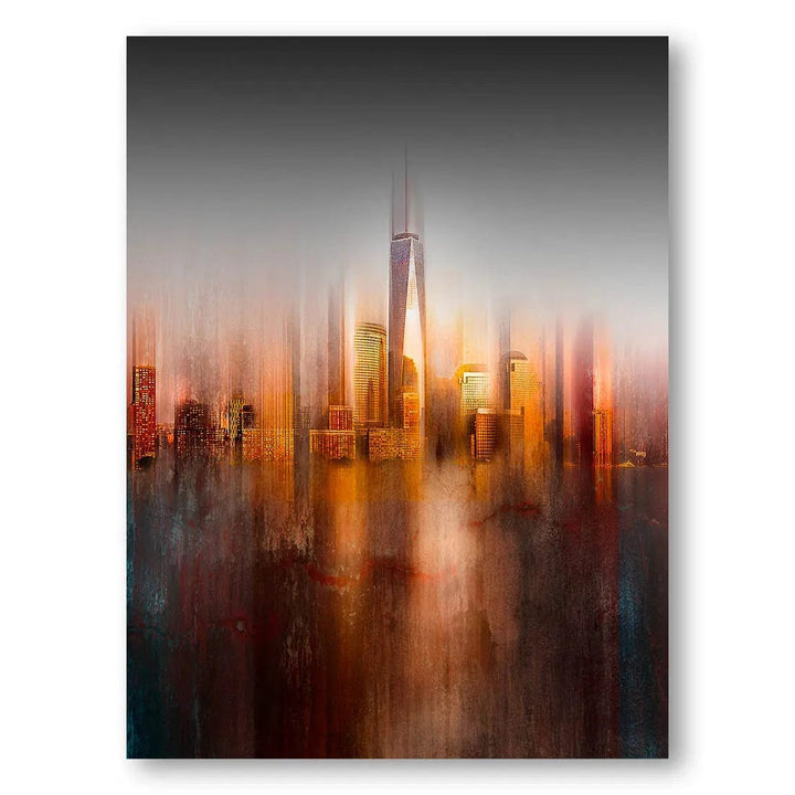 Blurred Cityscape Reflections Photo Print