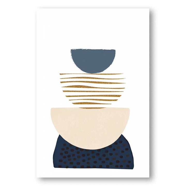 Boho Blue Balancing Art Print