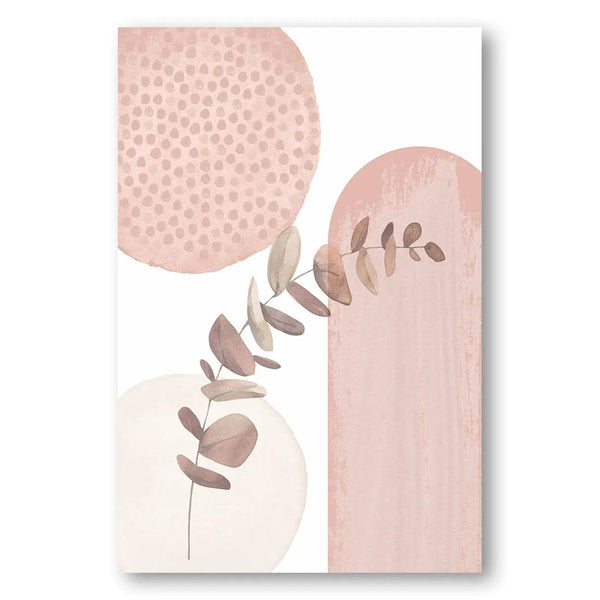 Boho Pink Eucalyptus Art Print