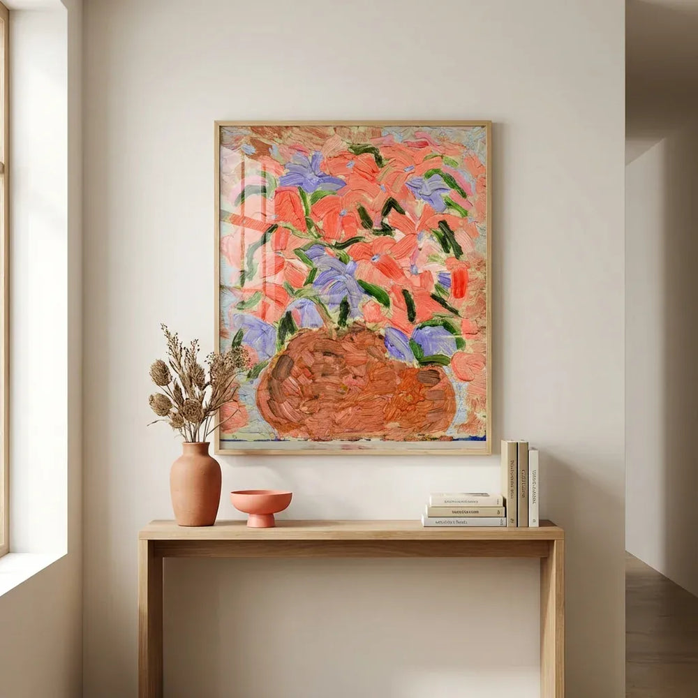Room mockup featuring Bright Floral Symphony Art Print