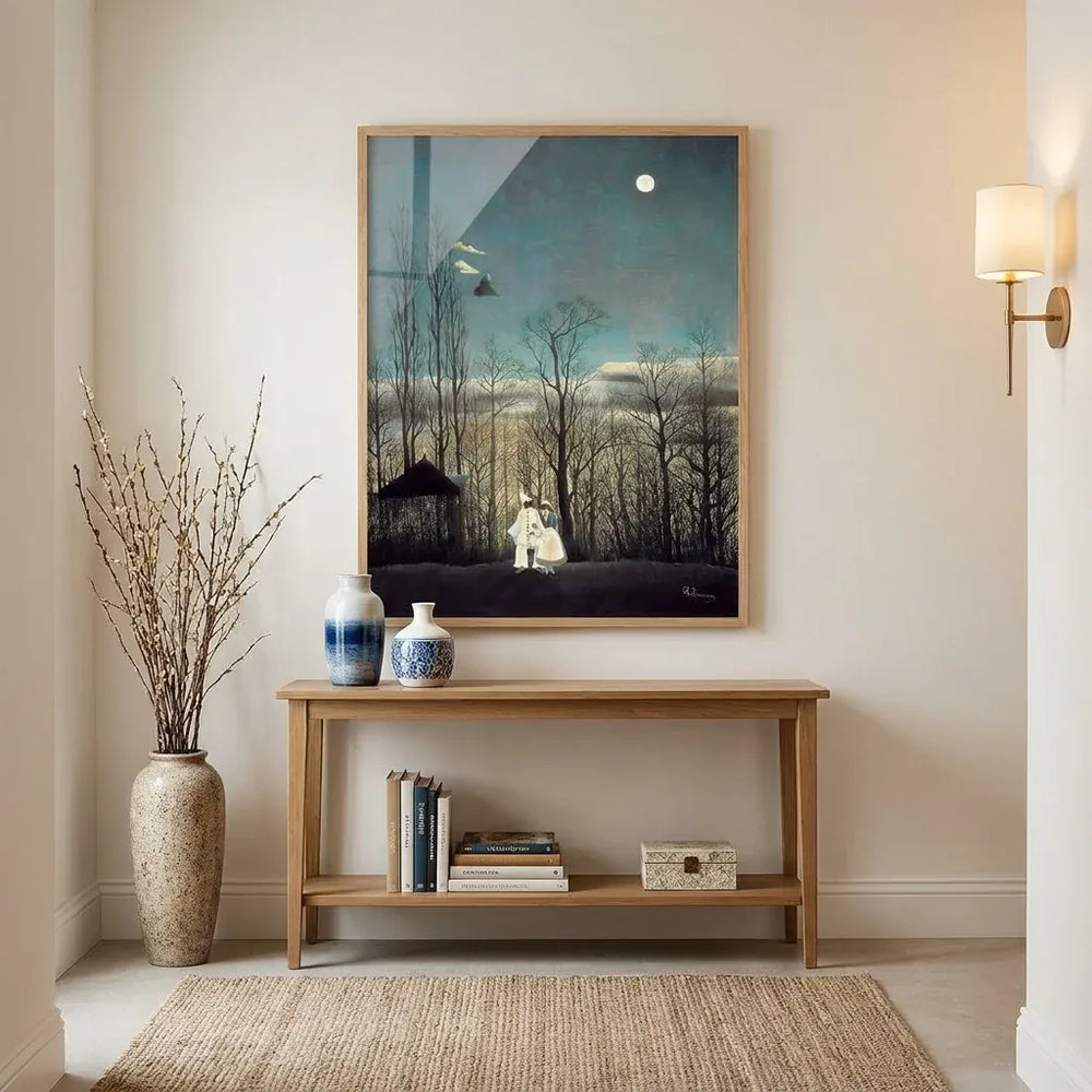 Room mockup featuring Carnival Evening by Henri Rousseau Art Print