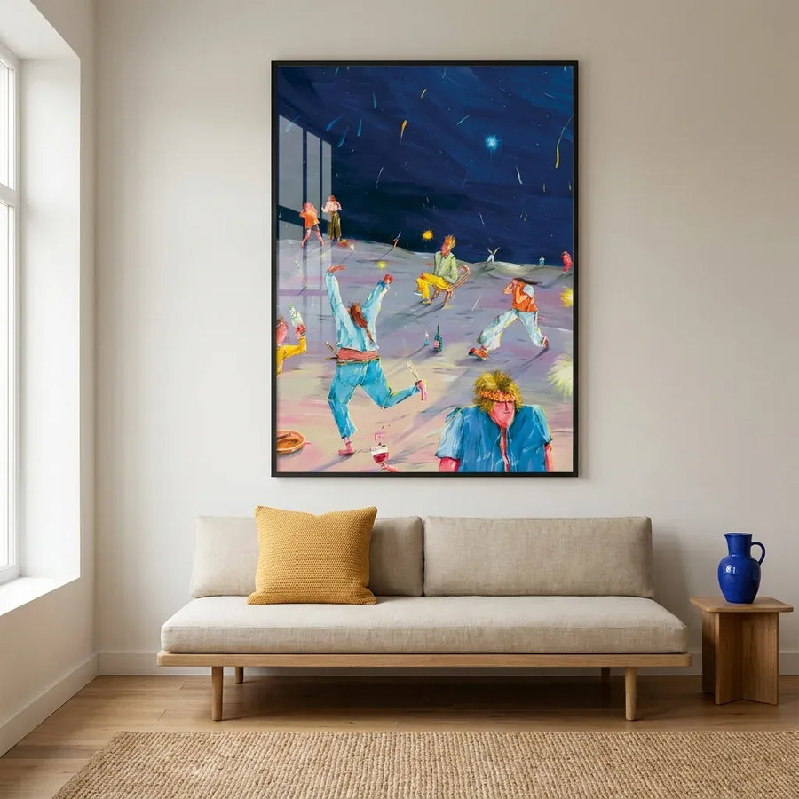 Starry Desert Party Art Print in a room setting