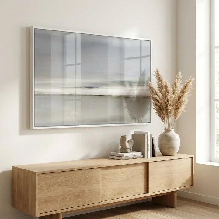 Room mockup featuring Coastal Magic in Neutral Abstract Art Print