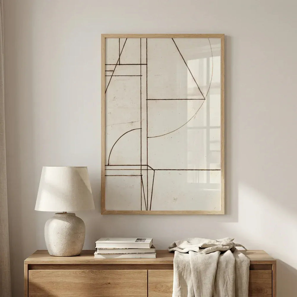 Room mockup featuring Contemporary Abstract Minmod 2 Art Print
