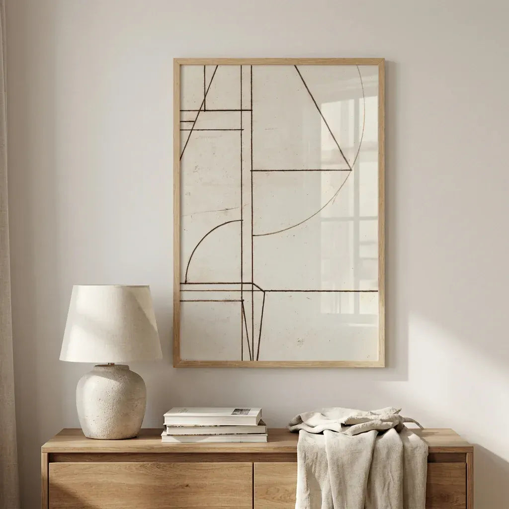 Room mockup featuring Contemporary Abstract Minmod 2 Art Print