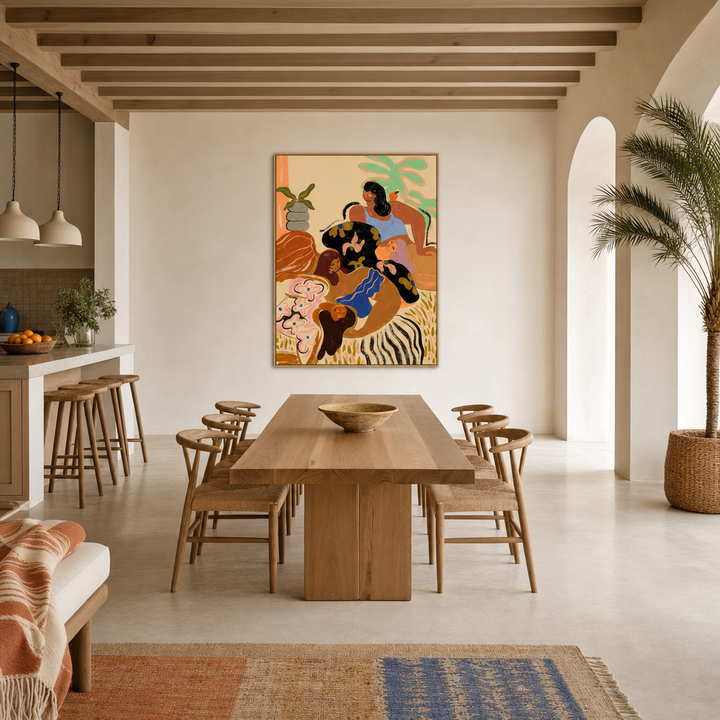 Cozywozy Large Canvas Art on a kitchen and dining wall