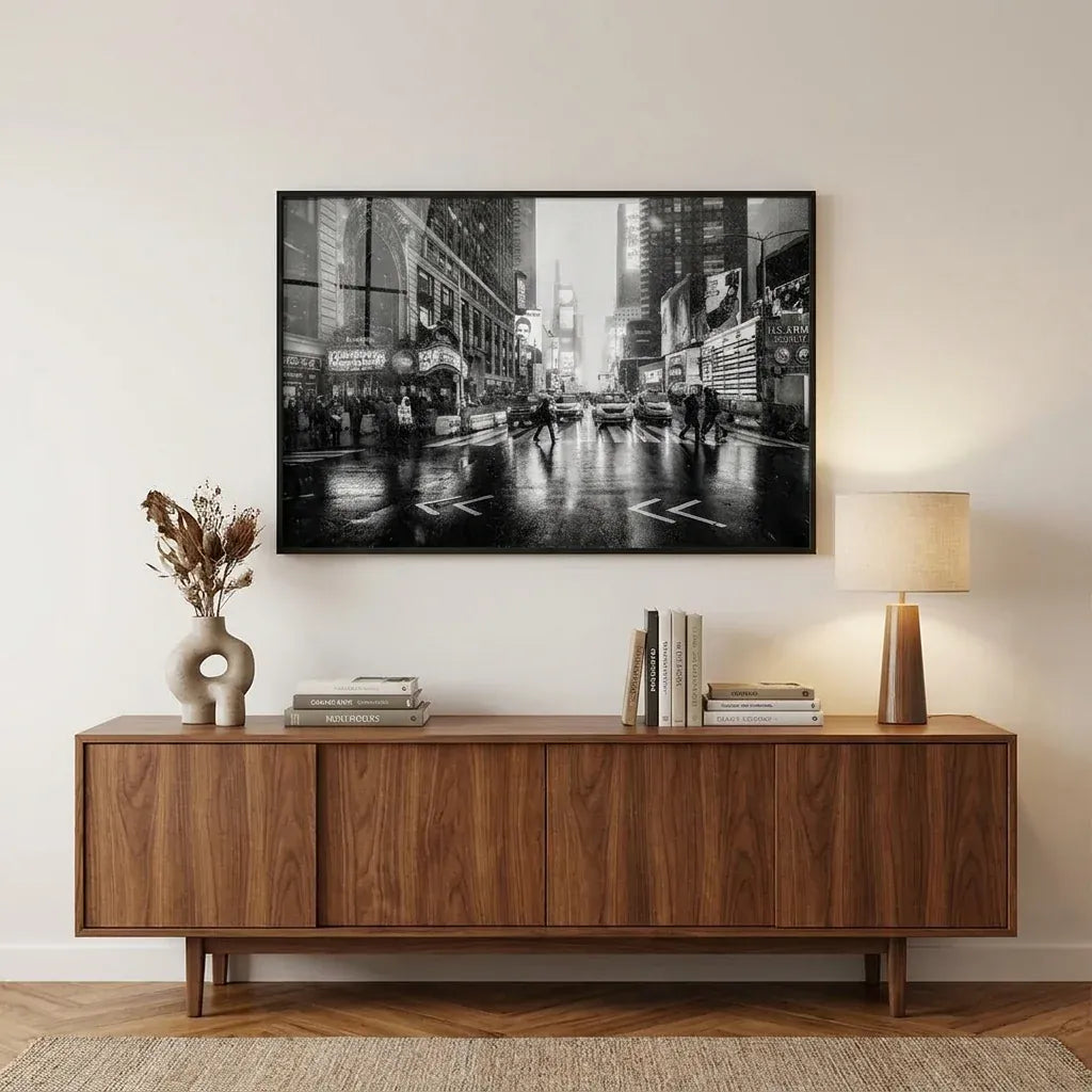 Room mockup featuring Crossing Times Square Photo Print