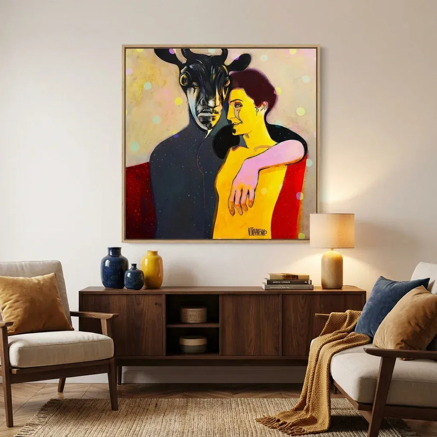 Date Night Enchantment Art Print in a room setting