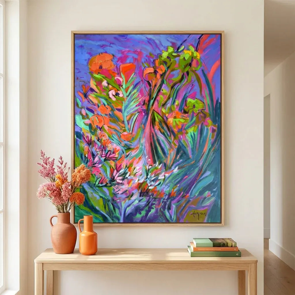 Room mockup featuring Abstract Jewels Art Print By Dorothy Fagan