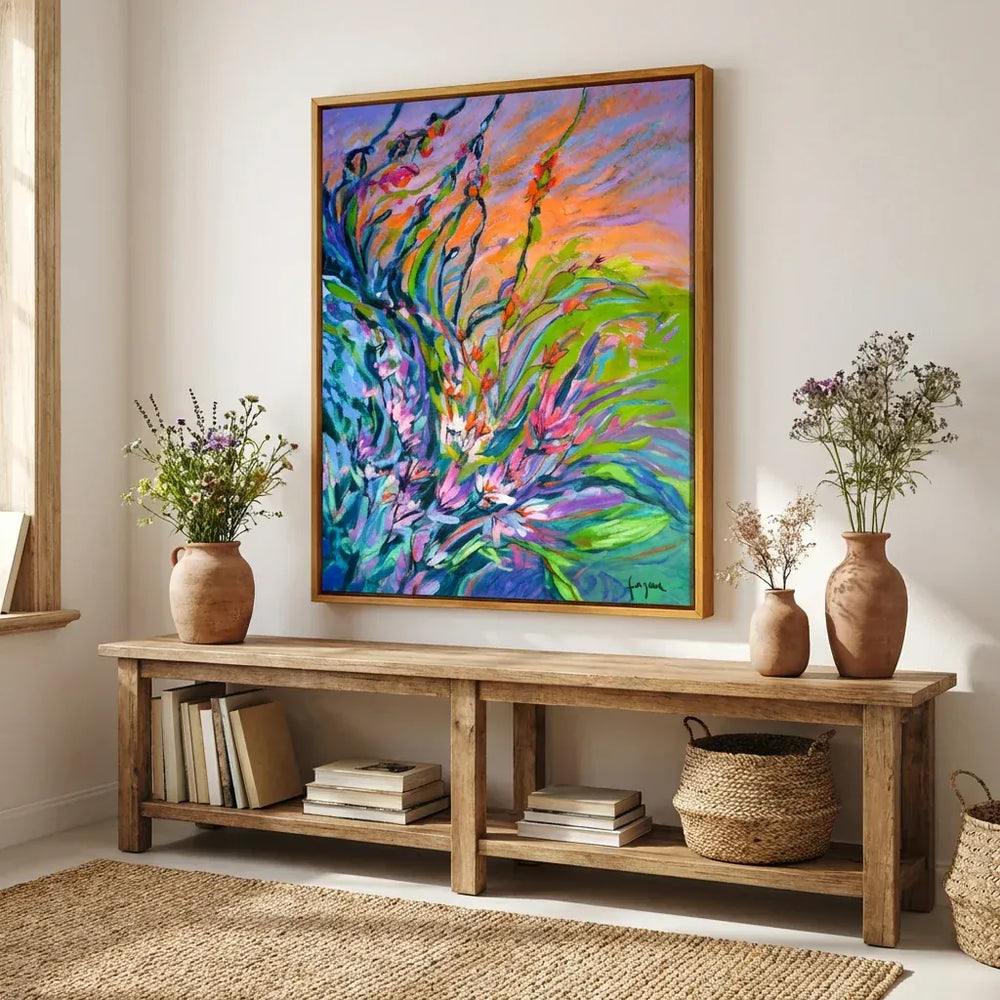 Room mockup featuring Radiance Abstract Art Print By Dorothy Fagan