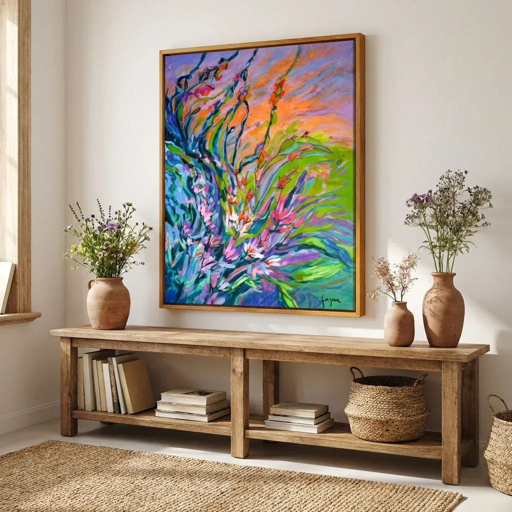 Room mockup featuring Radiance Abstract Art Print By Dorothy Fagan
