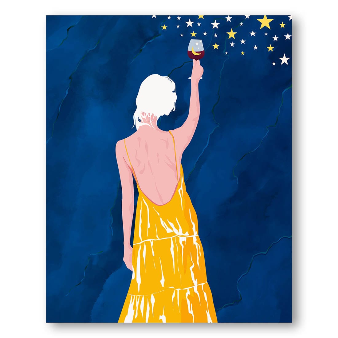 Starry Toast Art Print (Portrait) | Custom Sizes, Fine Art Paper ...