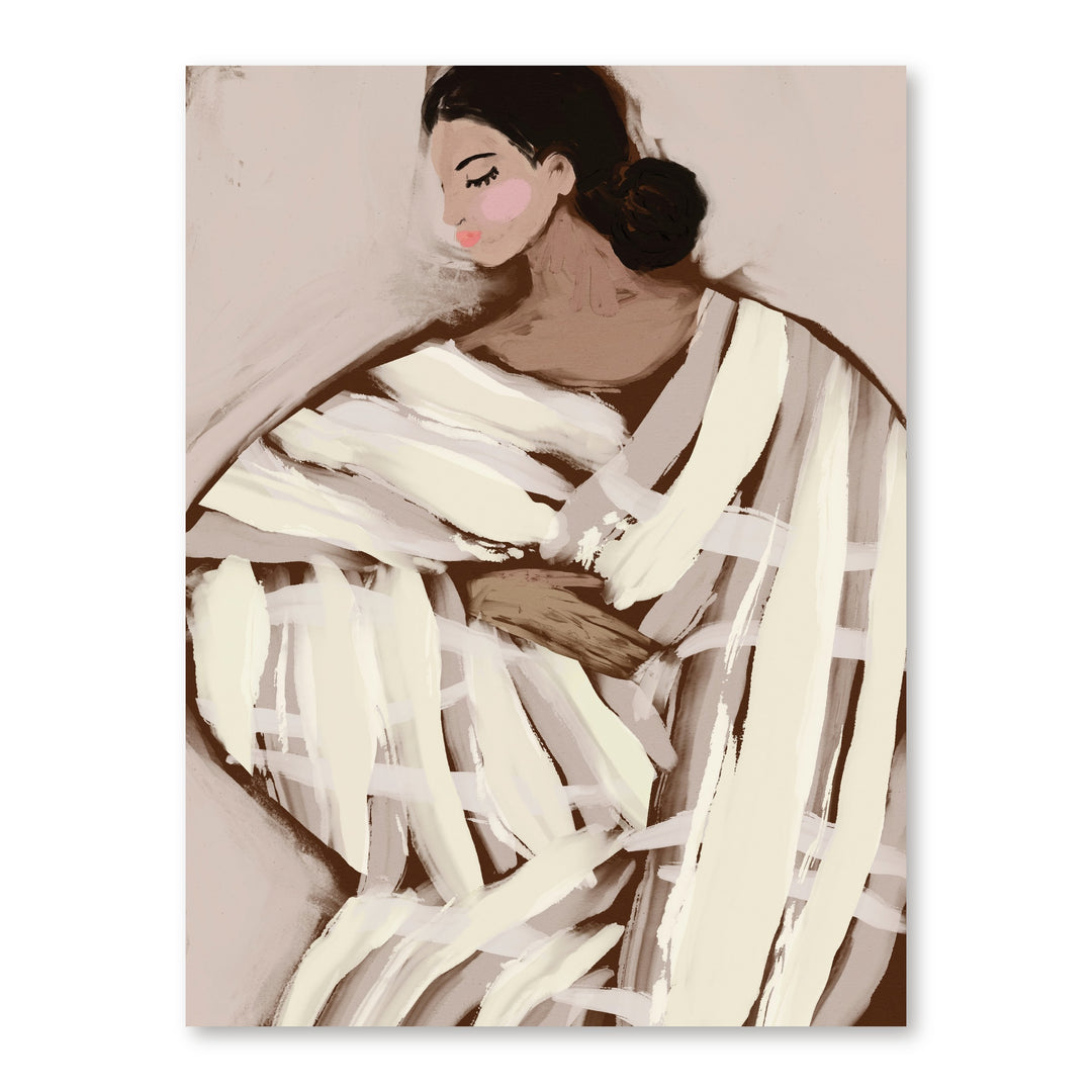 Elegant Wrapped Figure Large Canvas Art, the 3:4 artwork