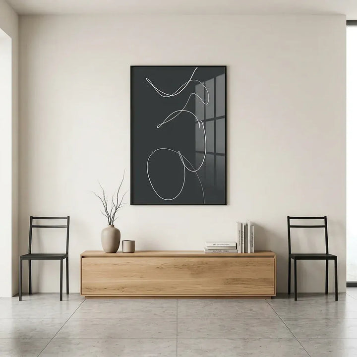 Room mockup featuring Essential Lines 2 Contemporary Art Print