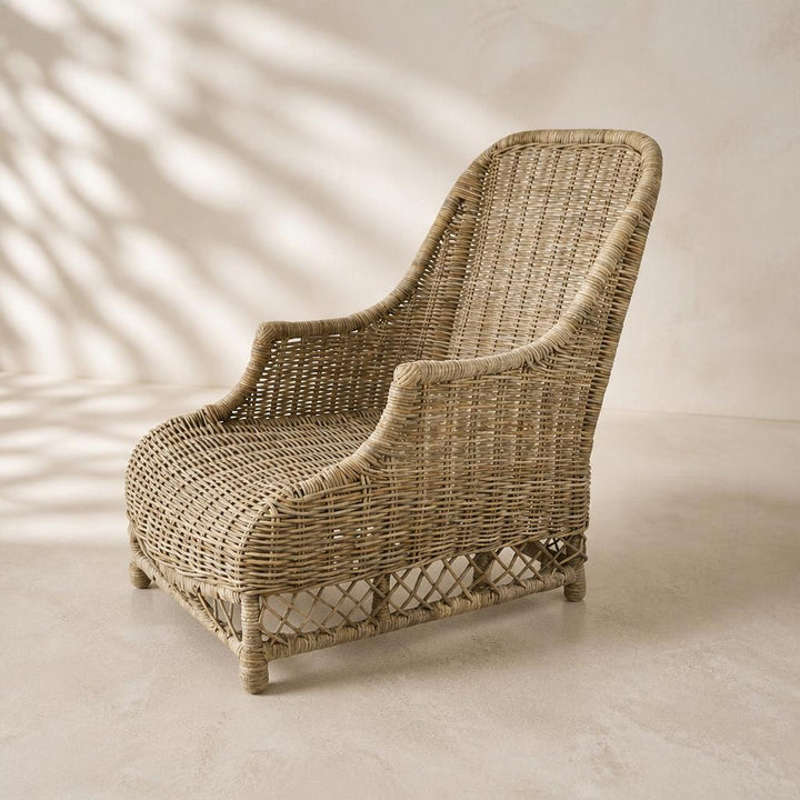 Rattan Steamer Chair, studio view