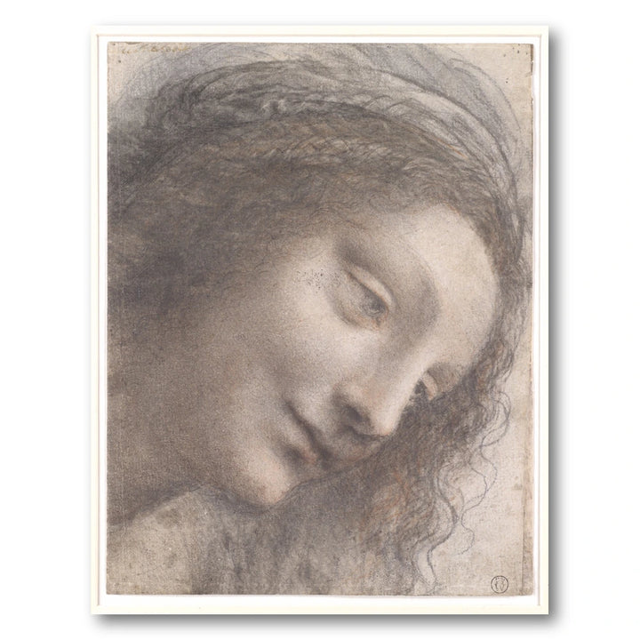 Head of the Virgin Study by Leonardo da Vinci Art Print