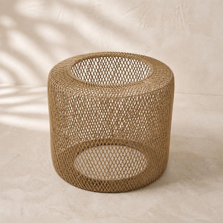 Drum Rattan Pendant Light, studio view