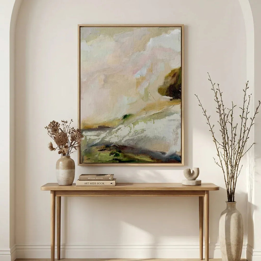 Room mockup featuring Impressionistic Landscape Serenity Art Print