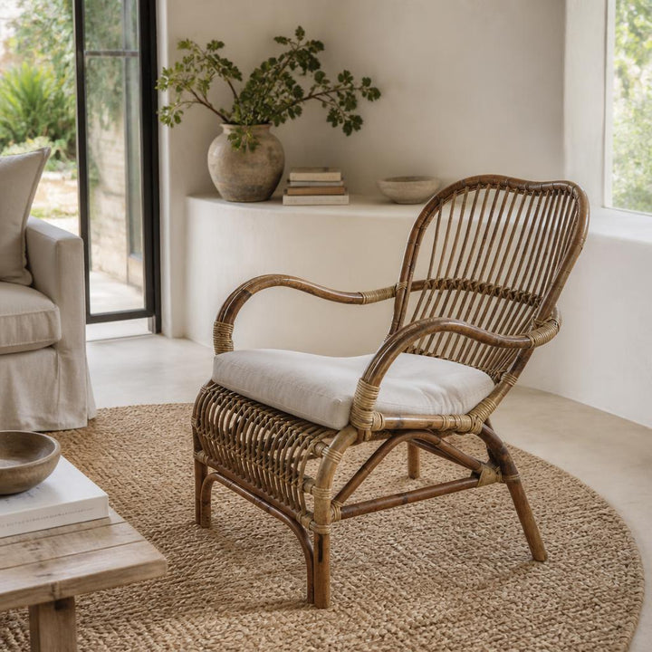 Rattan Veranda Chair styled in a room