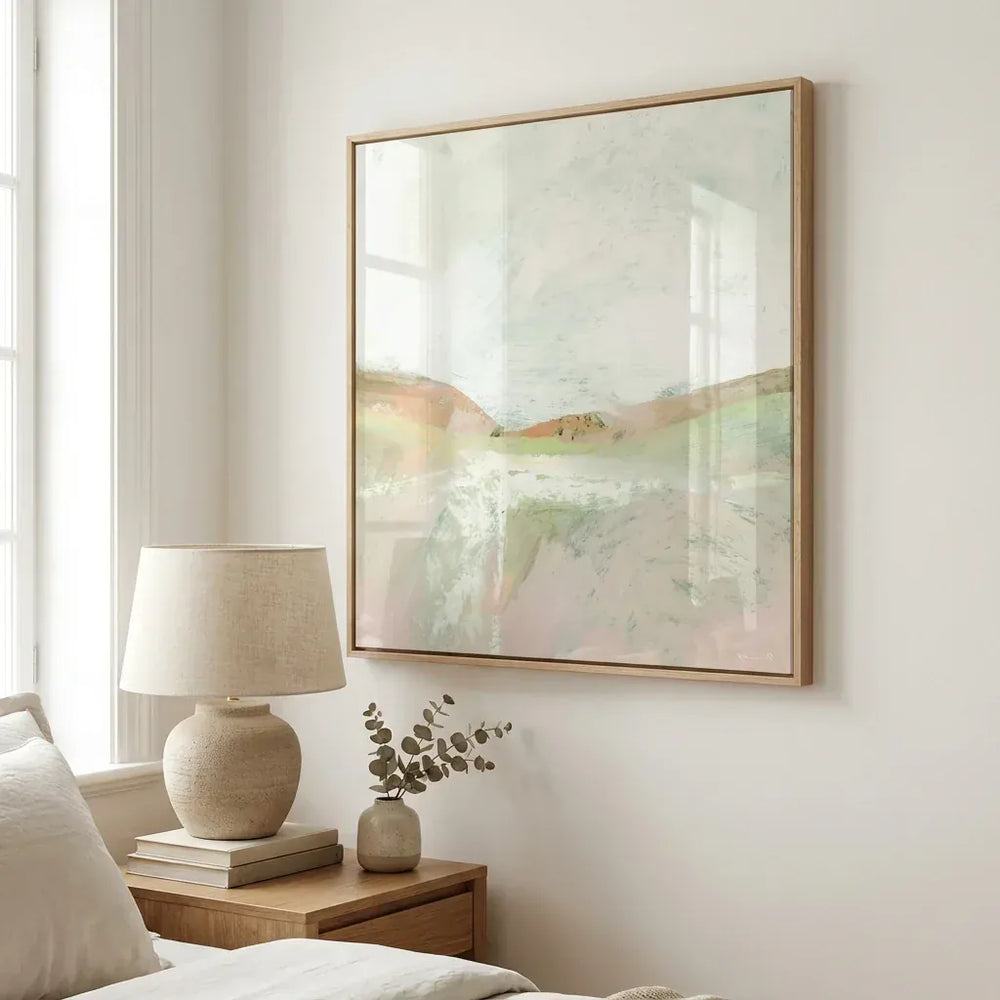 Room mockup featuring Hills & Valleys Landscape Art Print