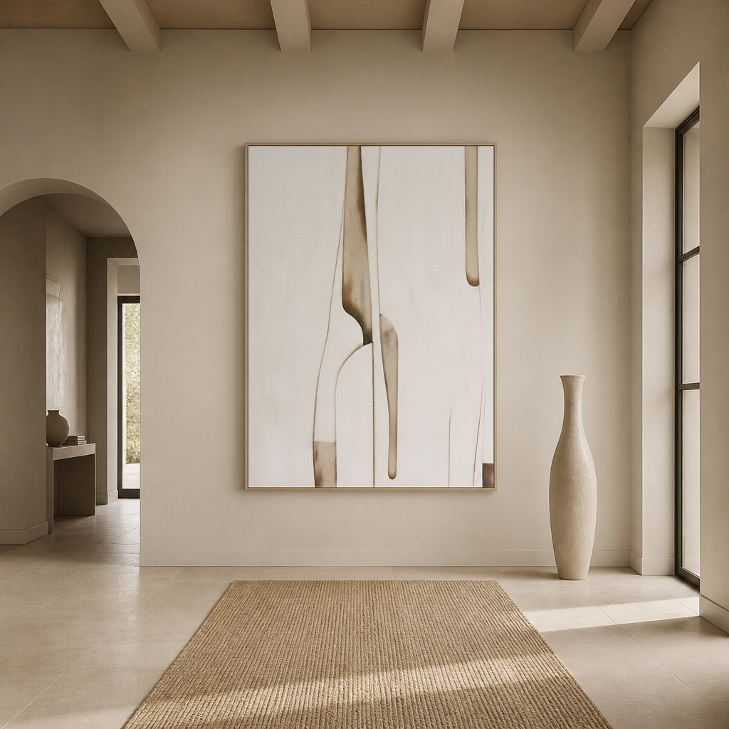 Limites De Abstratos Large Canvas Art on a grand entrance-hall wall