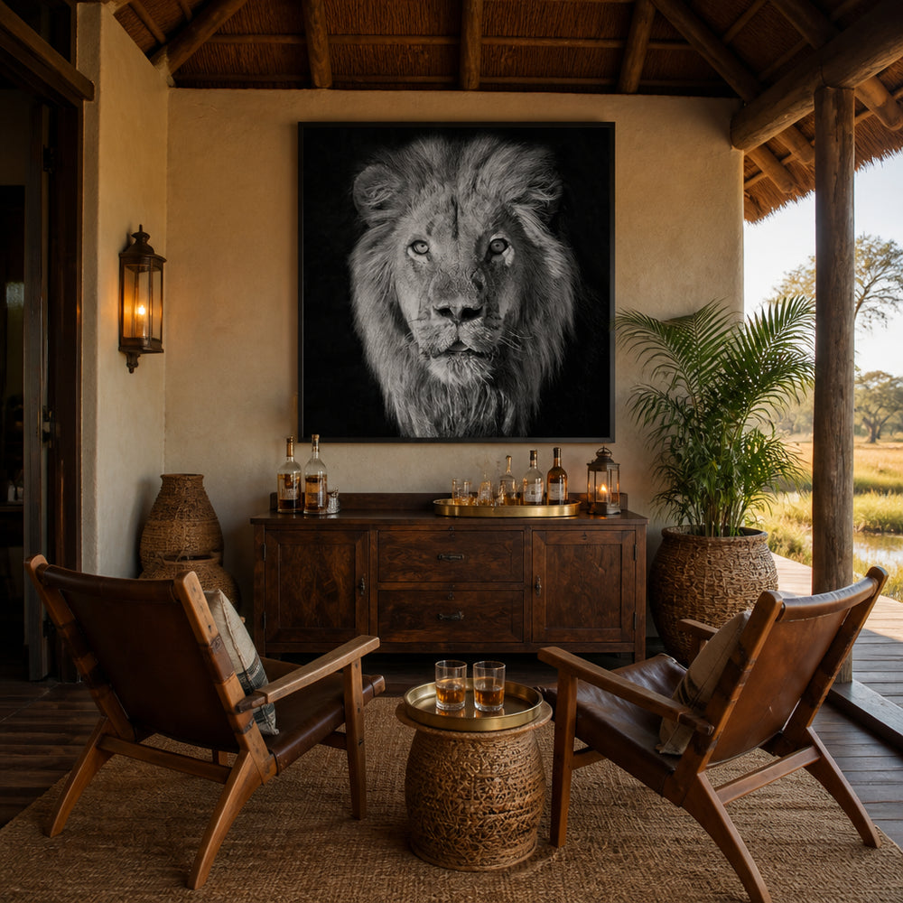 Majestic Lion Essence Photo Print room mockup