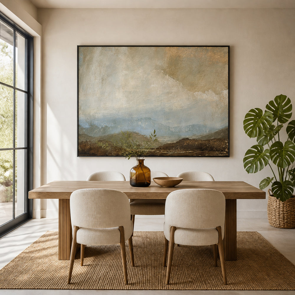 Dramatic Mountain Landscape Art Print room mockup
