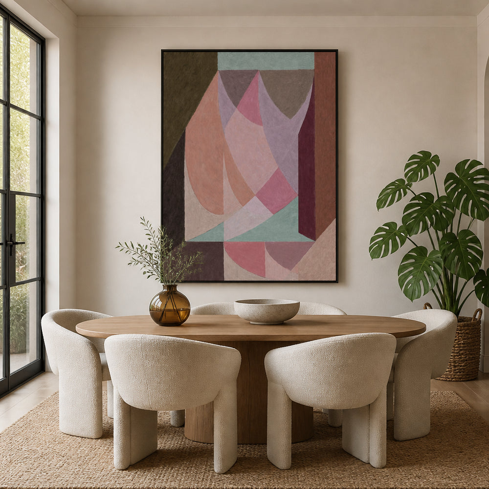 Soft Geometric Design Art Print room mockup