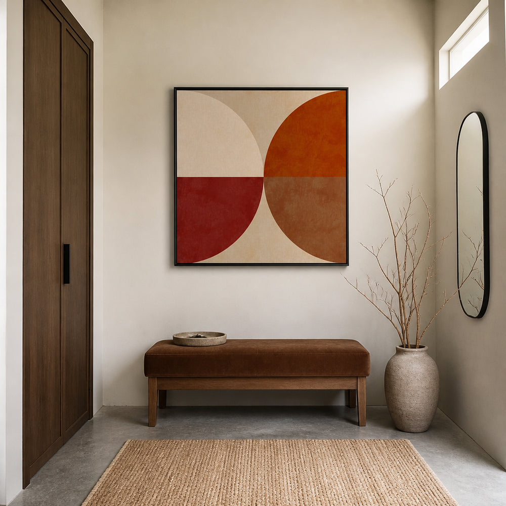 Room mockup featuring Autumn Mid Century Earthy 10 Art Print