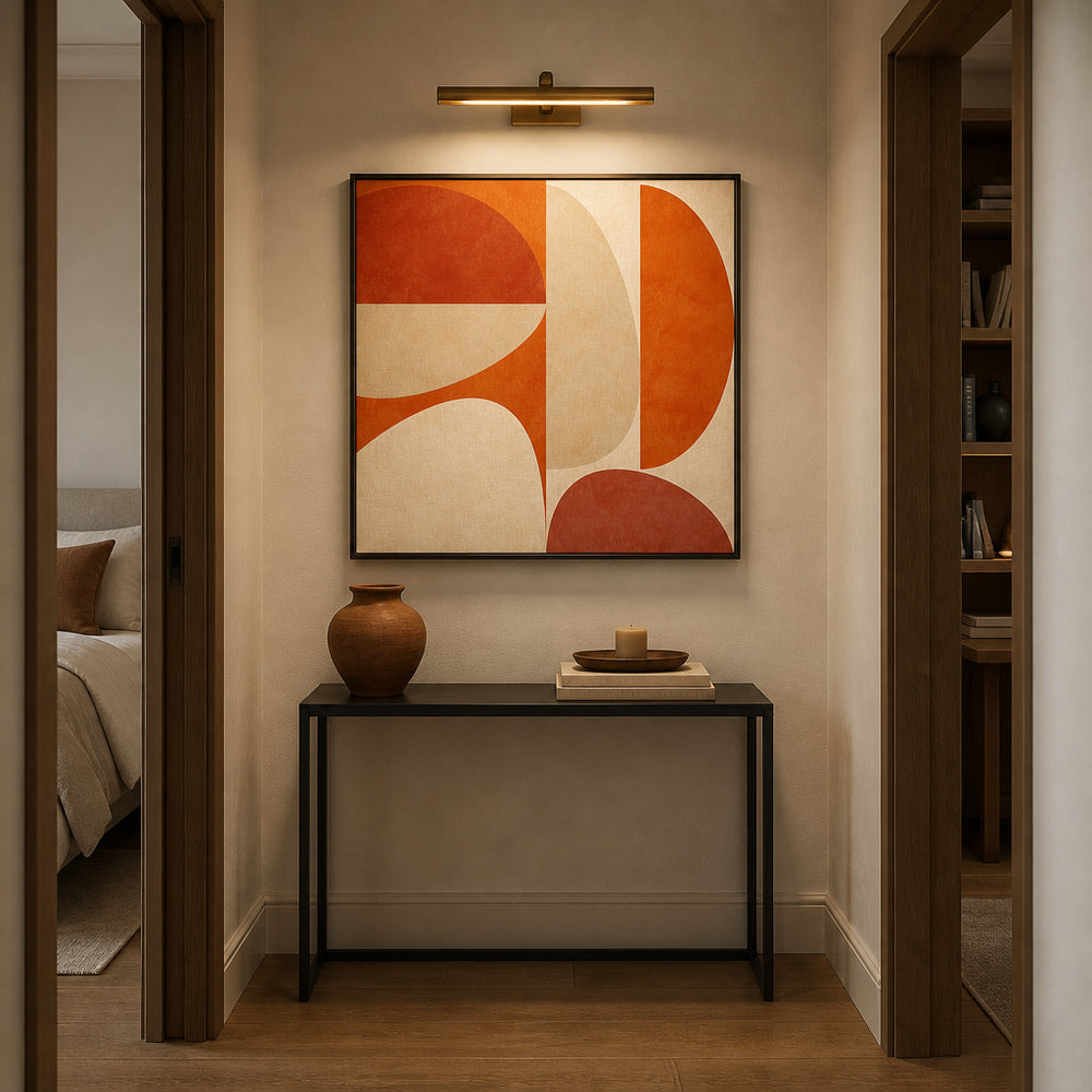 Room mockup featuring Autumn Mid Century Earthy 4 Art Print