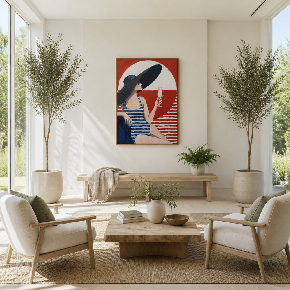 Room mockup featuring Chic Summer Celebration Art Print