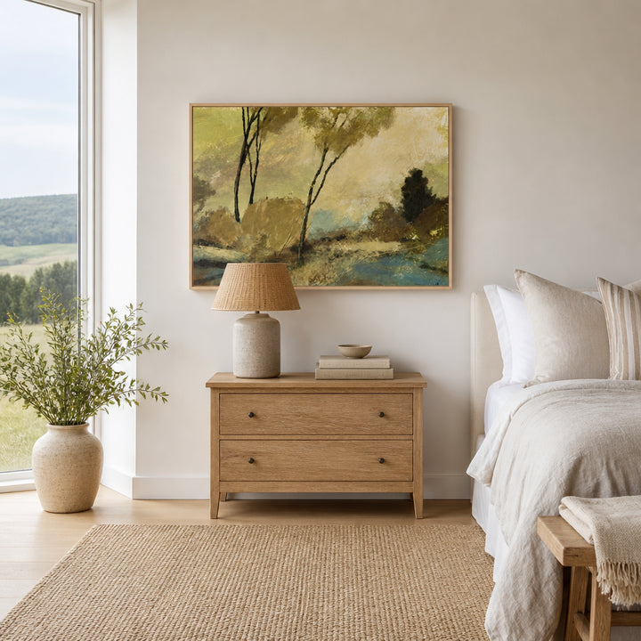 Room mockup featuring Birches Art Print