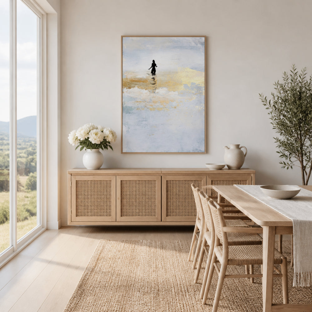 Room mockup featuring Sun Dip Art Print