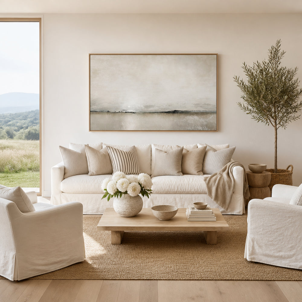 Room mockup featuring Sunlight Bay Art Print