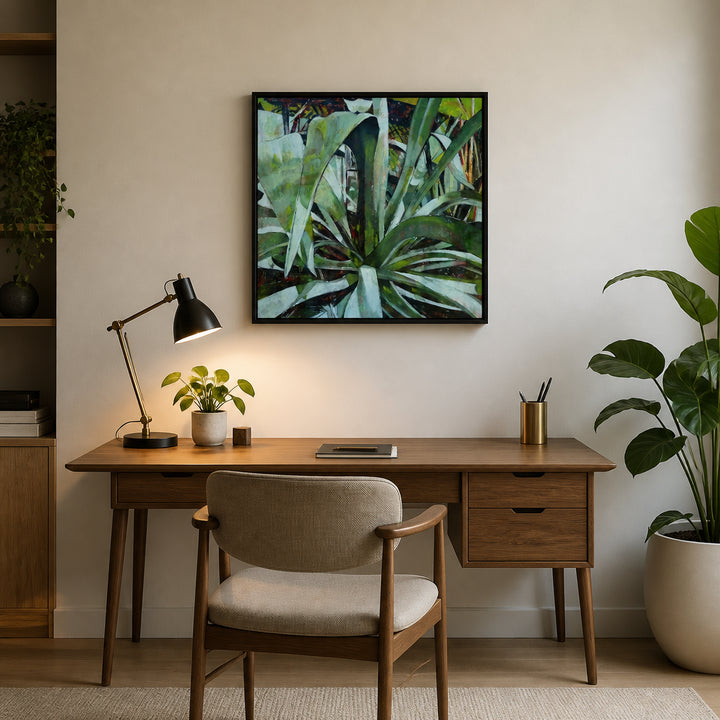 Room mockup featuring Lush Green Agave Art Print