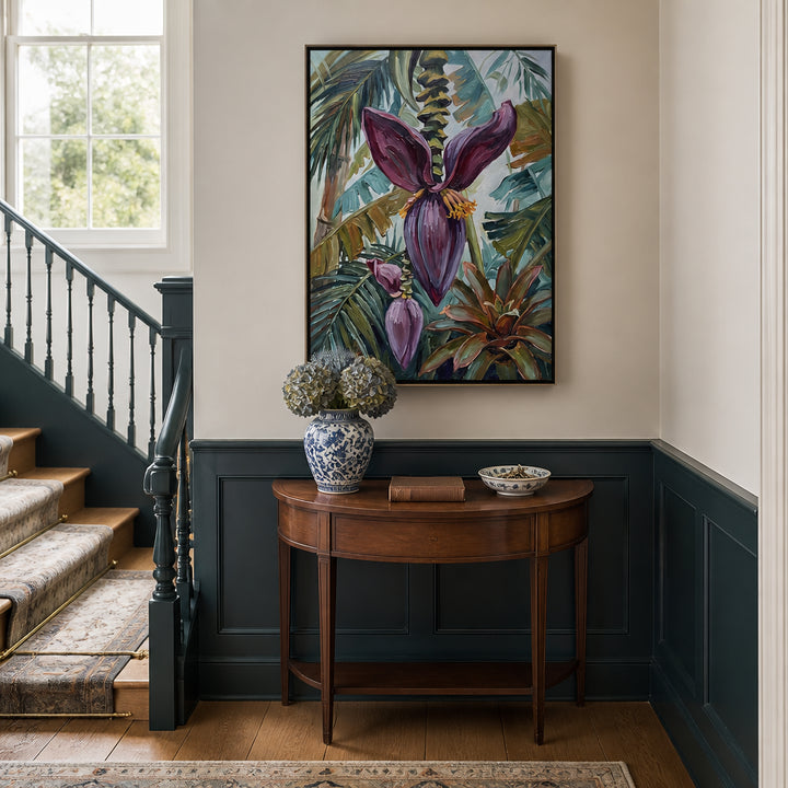 Room mockup featuring Tropical Banana Bloom Art Print