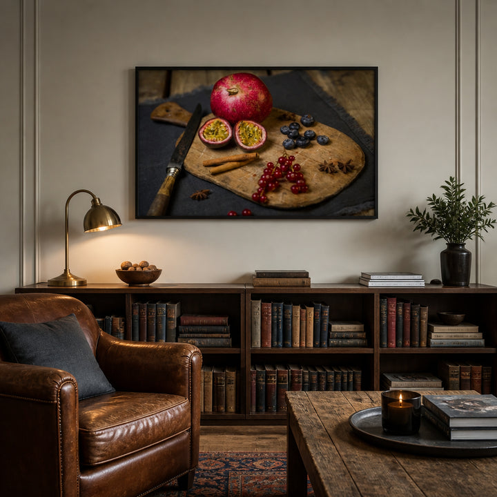 Room mockup featuring Rustic Fruit and Spices Photo Print