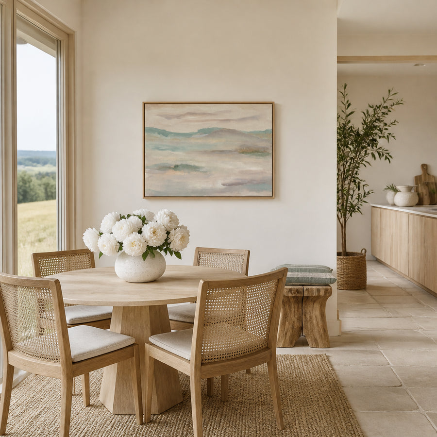 Misty Mountain Horizon Art Print in a room setting