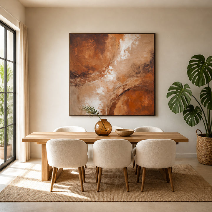 Room mockup featuring Earthy Desert Abstract Art Print