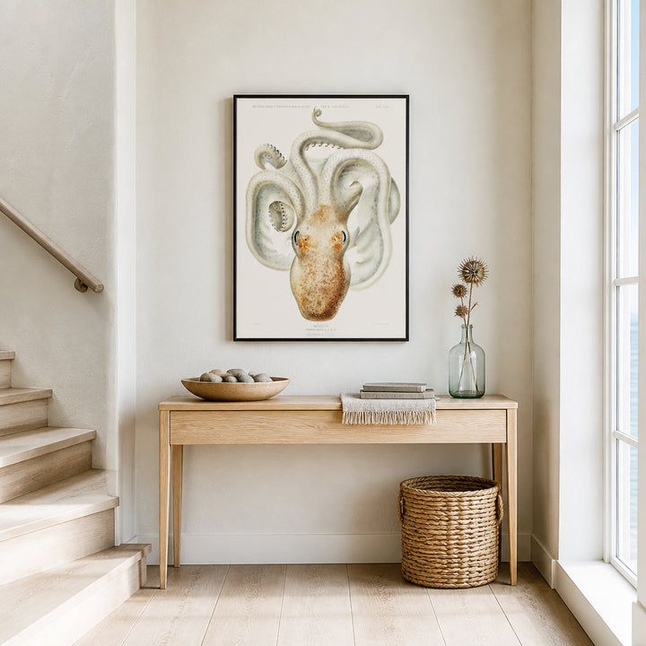 Room mockup featuring Velodona Octopus Vintage Art print